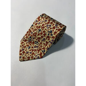 Valentino Gravatte Silk Floral Tie Cream Multicolor — Italy Designer Necktie